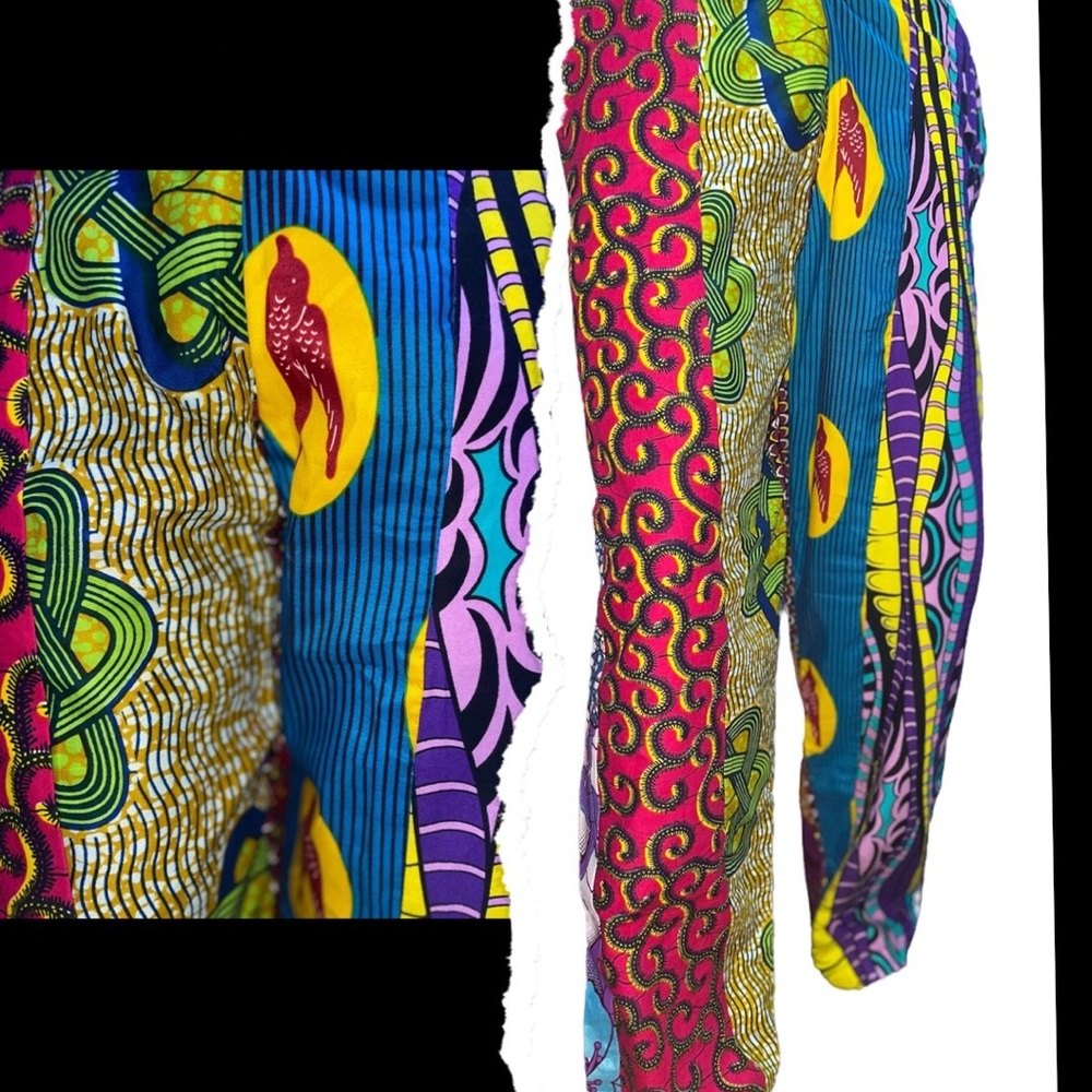 Unisex African patch printed pants